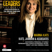 Legal Leader Names Kats Jamison & Associates as one of the Top Rated Lawyers in Philadelphia