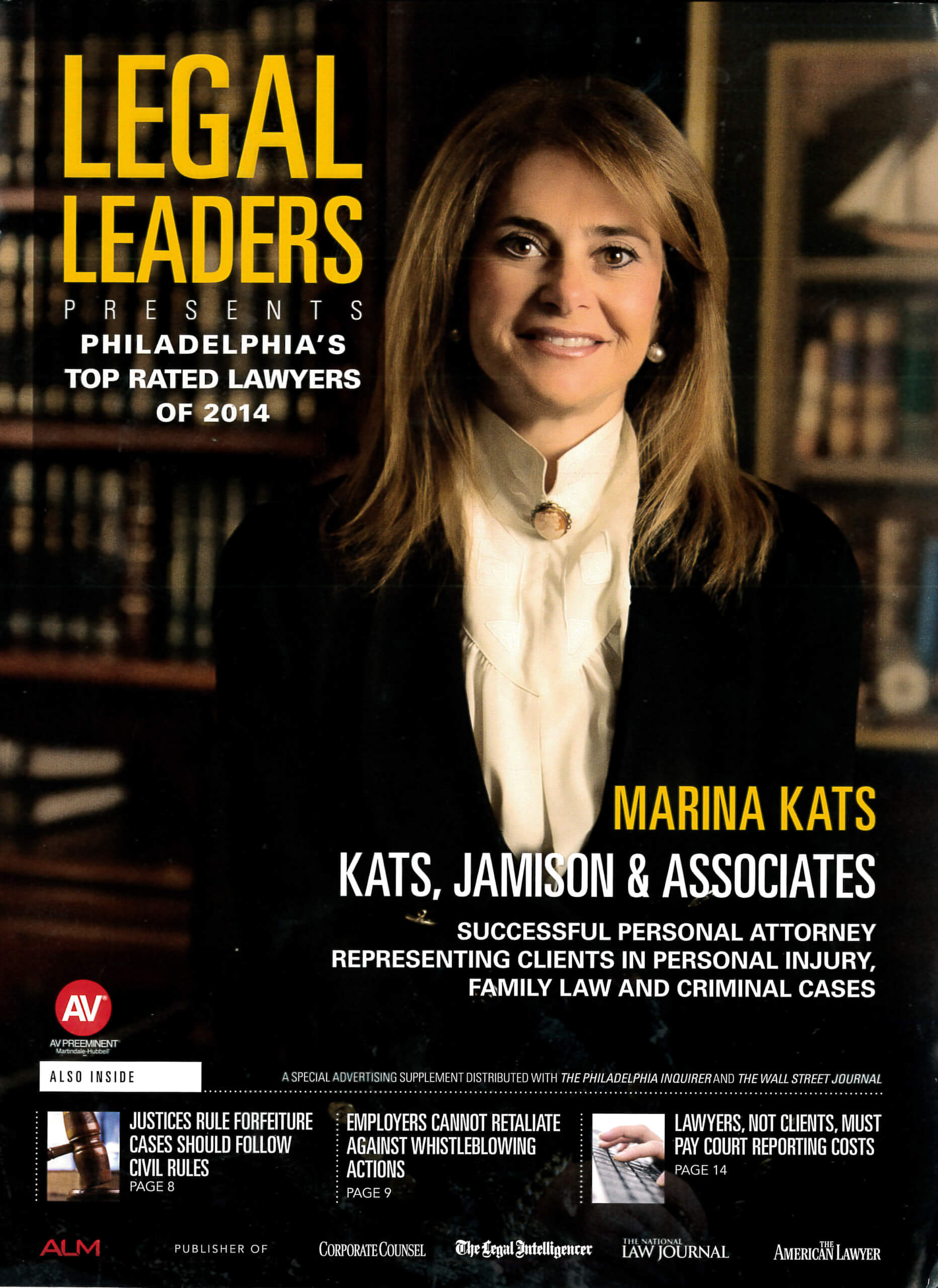 Legal Leader Names Kats Jamison & Associates as one of the Top Rated Lawyers in Philadelphia
